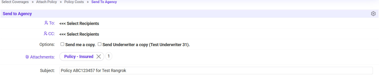 Attach Renewal Policy