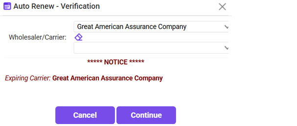 Attach Renewal Policy