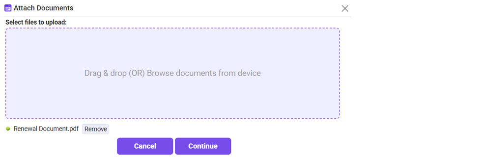 Attach Renewal Policy