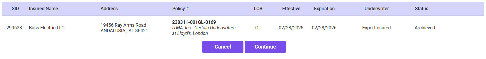Cancellation Effective Date