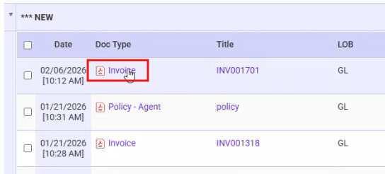 email invoice