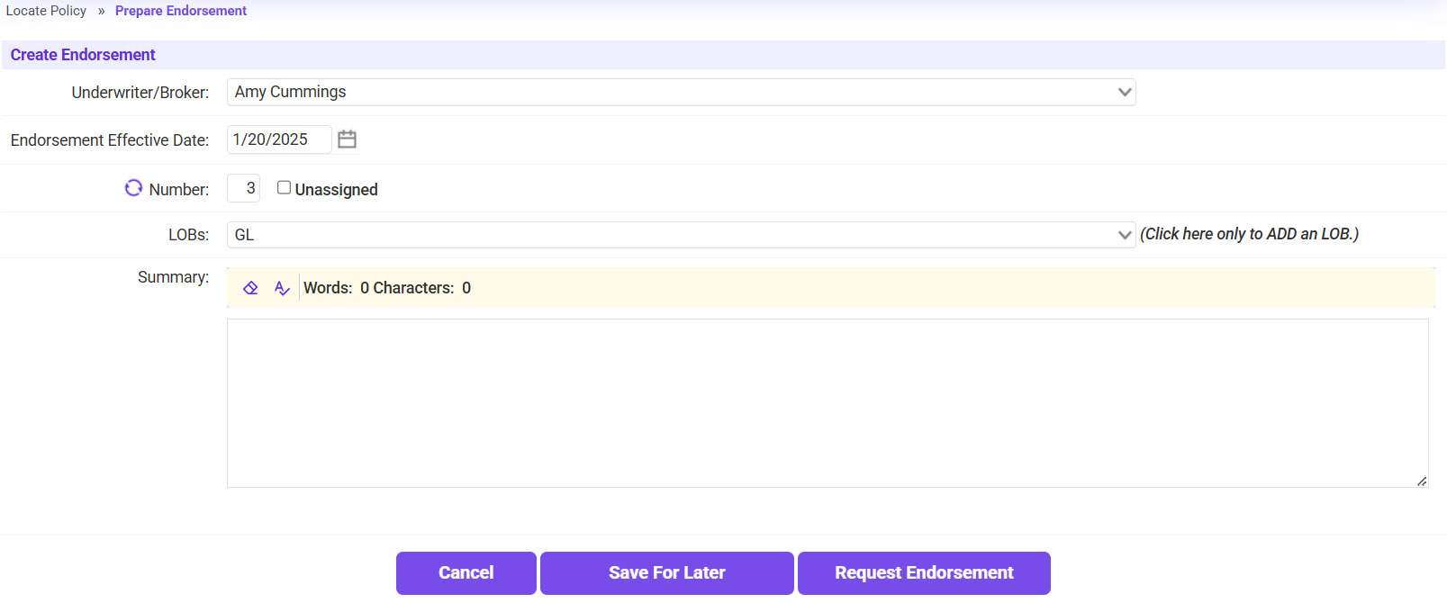 Process the endorsement