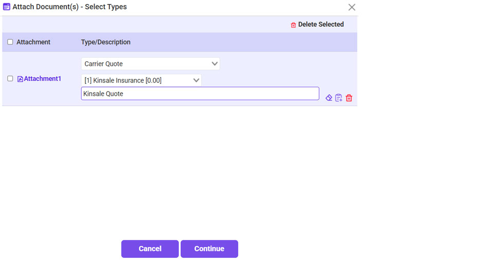 select Carrier Quote