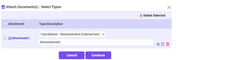 Cancellation-Reinstatement Endorsement